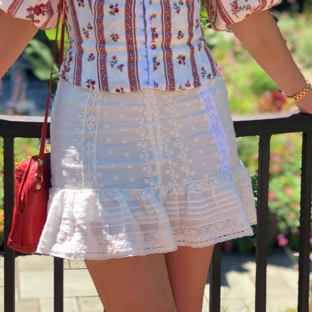 Urban Outfitters Broderie Anglais Skirt